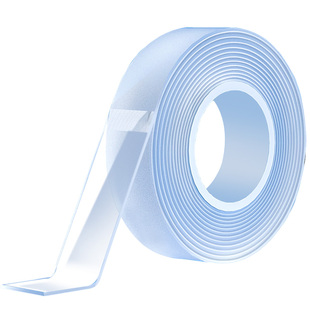 纳米双面胶高粘度透明固定墙面车用不留痕易撕强力魔力贴胶超薄亚克力文具两面胶胶布无痕耐高温万能粘贴胶带