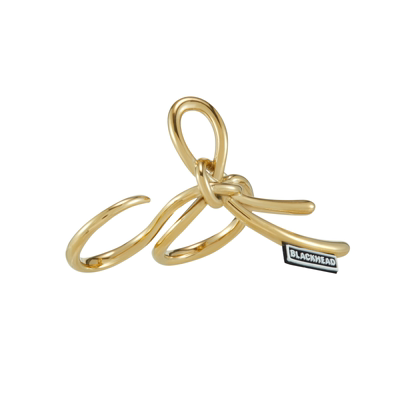 BLACKHEAD缠绕绳结双指戒指