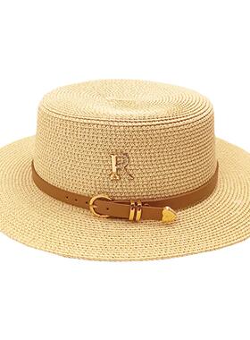 礼帽海边沙滩法式女夏大檐草帽