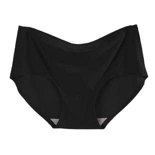 大码内裤女200斤夏冰丝无痕胖mm孕妇妈妈中腰高弹薄款纯棉抗菌裆