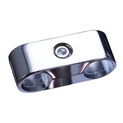 加厚25mm不锈钢圆管连接件货架展架晾衣架活动管夹接头平行二通