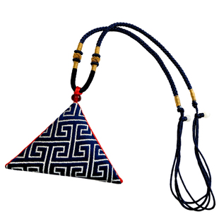 三角形护身符福袋平安符袋装符锦缎布胎毛袋胎发袋收纳袋手工缝制