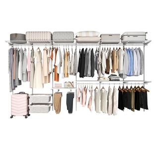 美达斯3.9米金属框架衣柜带门转角衣帽间砌墙储物间定制框架衣柜