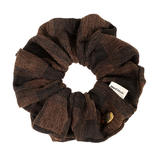 秋冬美拉德缎面格子丸子头大肠发圈女高级感肥肠头绳头花头饰发饰