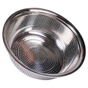 不锈钢筛网食品级大漏盆洗菜盆滤水果盆洗菜篮沥水盆大孔特厚底部