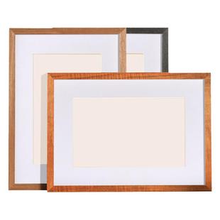 实木书法相框空框挂墙4K空白画框装裱A3a4毛笔硬笔书法作品展示框