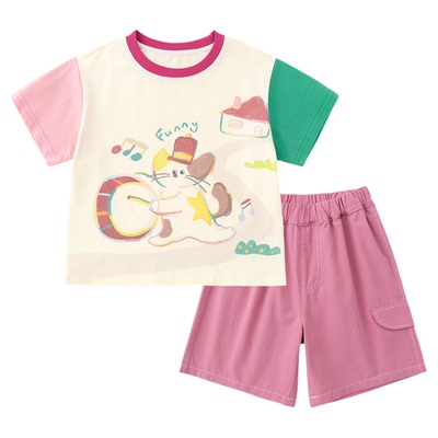 嘟嘟家儿童套装男童t恤短袖女童