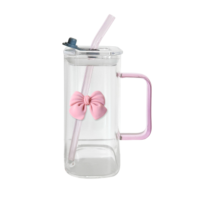 加厚方形玻璃水杯带把手2024新款