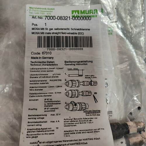 溢价-MURR穆尔连接器 7000-08321-0000000