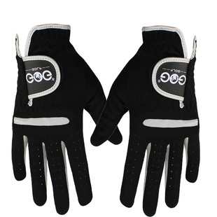 优质GOG高尔夫手套 黑色麂皮布左右手男女双手高弹力透气舒适防滑