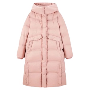 乐町长款面包羽绒服女冬季新款保暖柔软加厚羽绒御寒