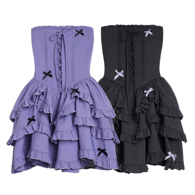 黑紫两色SagiDolls蛋糕连衣裙