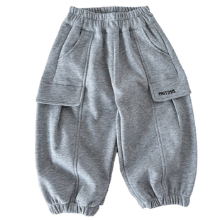 儿童裤子春秋2026款男童休闲工装卫裤帅气小童宝宝束脚运动裤长裤