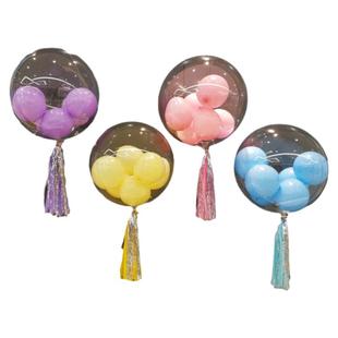 网红生日装饰气球透明波波球店铺开业婚礼室内飘空场景布置透明球