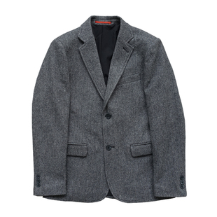 CAILENOW  浴血黑帮鱼骨纹粗花呢人字纹英伦复古咔叽羊毛外套西装