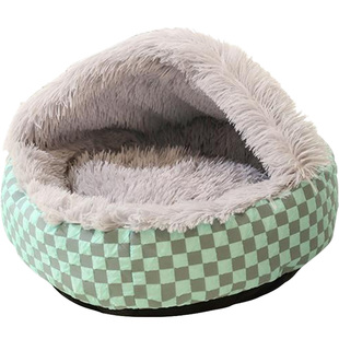 猫窝冬季保暖狗窝加厚宠物半封闭式狗狗过冬猫咪冬天安全感贝壳窝