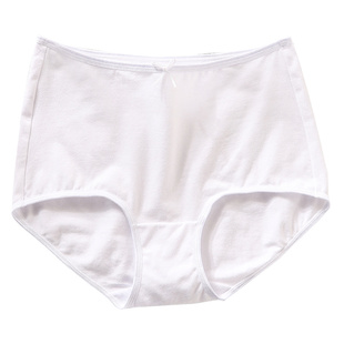 蝶安芬纯白色内裤女纯棉100%全棉裆夏季薄款蕾丝中腰三角大码裤头