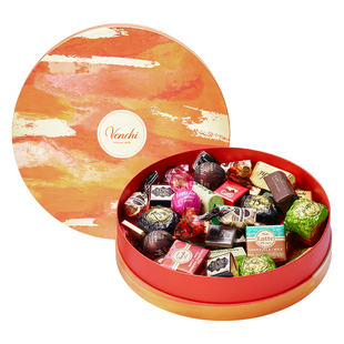 Venchi精选混合巧克力圆形礼盒闻绮进口高端零食节日新年礼物