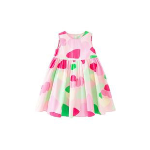 迷你巴拉巴拉女童背心连衣裙夏季纯棉透气无袖儿童蝴蝶造型公主裙