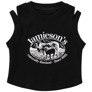 儿童背心无袖夏季外穿女童外穿上衣薄款女大童洋气纯棉短款t恤