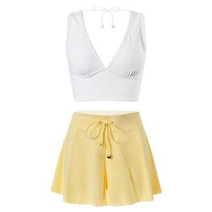 sisia2025新款泳衣女夏高级感海边度假性感泡温泉分体泳衣三件套