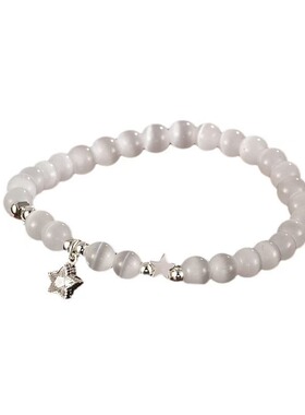 嘟嘟夫妇猫眼石串珠手链高颜值女