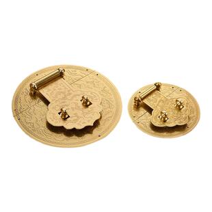 高端中式箱子黄铜仿古锁牌扣老式樟木箱牌陪嫁家具铜配件纯铜箱锁