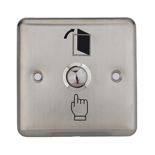 门禁机开门按钮带金属底盒明装出门按钮不锈钢出门开关带LED灯