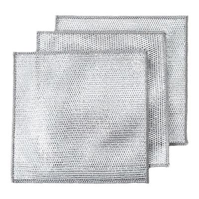 双层钢丝球抹布加厚金属丝不沾油