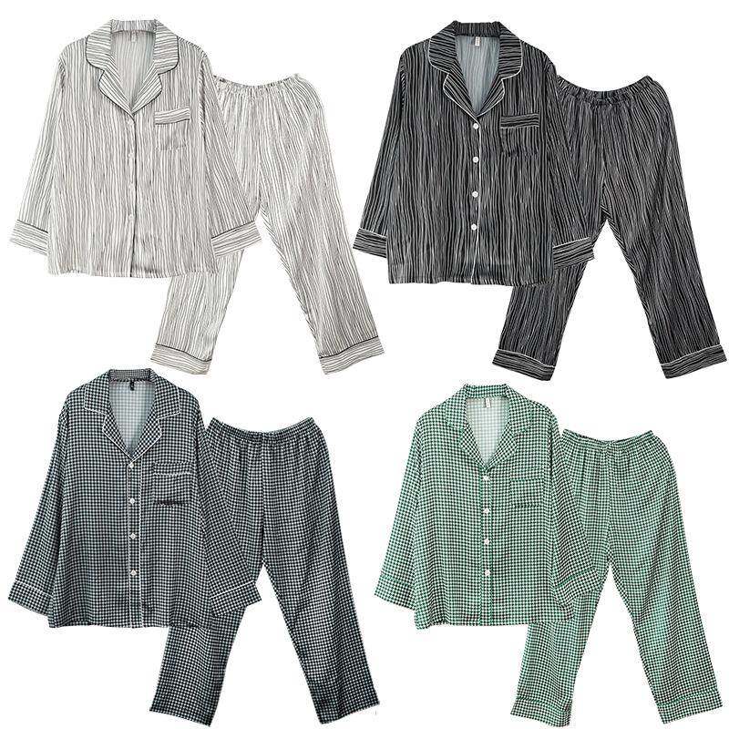 上海千鸟格睡衣家居服女士