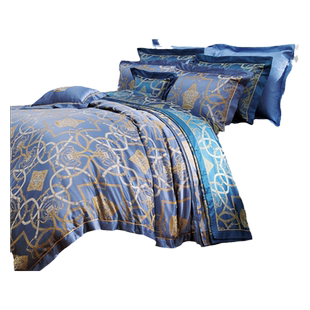 【专柜同款】富安娜简约欧式轻奢高端色织提花长绒棉四件套马尔斯