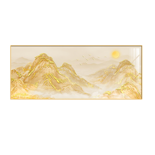 日照金山沙发背景墙装饰画现代简约靠山图新款客厅壁画办公室挂画