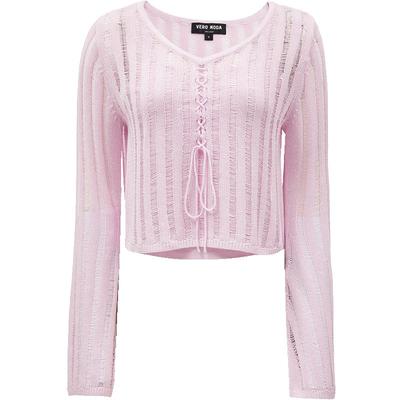 VeroModa镂空绑带针织衫