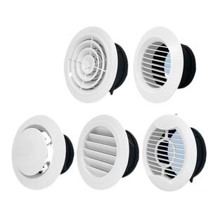 华旗新款abs新风系统出风口排风圆形百叶中央空调通风管道排气口