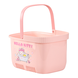 三丽鸥正版高颜值手提洗澡篮子浴室收纳小筐学生专用洗漱用品塑料