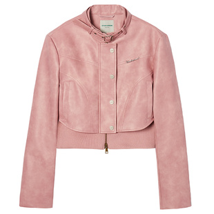 EPTISON外套女2025秋季新款美式辣妹短款pu皮机车风复古收腰上衣