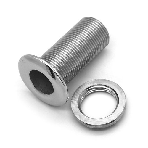 船用出水口排水口游艇五金件316全出水口出水全不锈钢通风螺纹丝