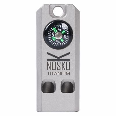 纯钛双孔爆音求生哨指南针