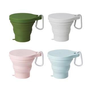 【自营】霜山折叠旅行杯硅胶户外水杯便携式伸缩洗漱口杯子随手杯