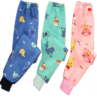 单条棉外穿加绒加厚儿童秋冬裤子