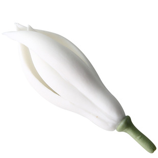 创意茶宠 白玉兰花茶席摆件装饰笔搁 茶玩精品手捏陶瓷花礼品茶搁