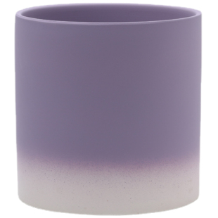 圆柱形渐变色多巴胺陶土素烧花盆透气陶瓷家用带托盘多肉绿植兰花