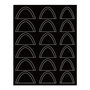 新款美甲喷绘镂空法式贴纸模板渐变海绵辅助贴微笑贴指甲装饰贴花