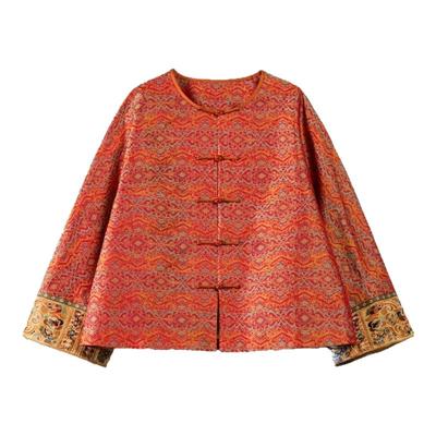 新中式轻奢非遗宋锦刺绣提花外套