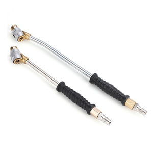 自锁式充气头双头充气杆勾式推拉自锁打气咀货车轮胎打气嘴加气杆