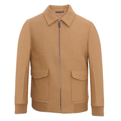 羊毛夹克JODOLL翻领秋季直筒