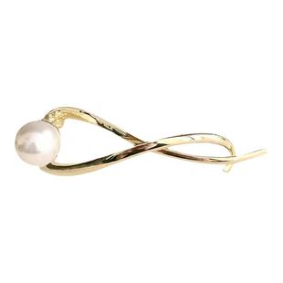 高级感珍珠后脑勺夹子头饰青蛙扣发夹女夏季鸭嘴夹发卡一字夹抓夹