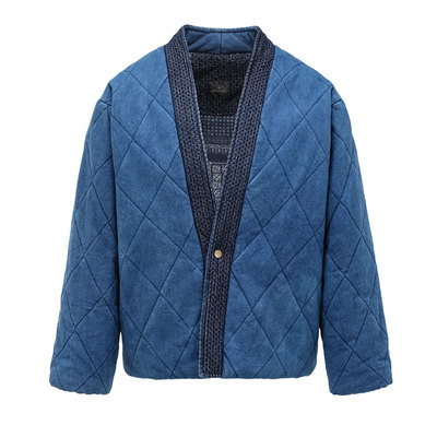 庶人天然蓝染棉衣道袍