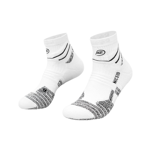 NICEID 海浪中低帮篮球袜防滑休闲滑板中筒厚底专业包裹运动短袜