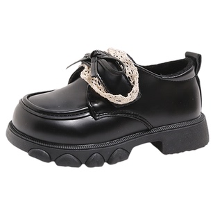 儿童皮鞋加绒女童公主鞋2026新款秋冬乐福鞋甜美玛丽珍鞋时尚百搭